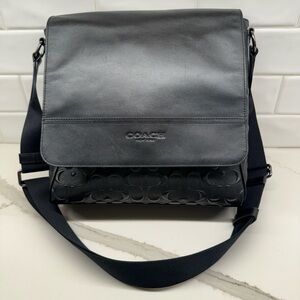 Houston Map Bag In Signature Leather